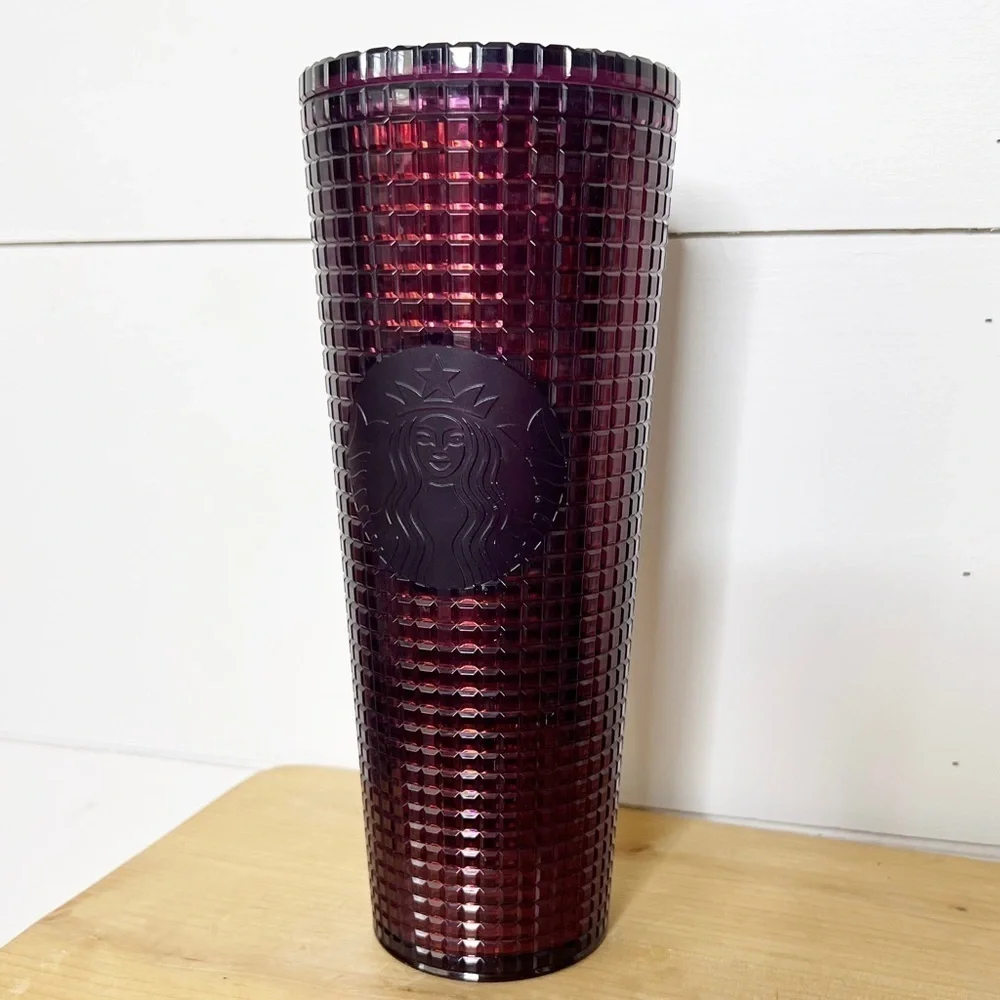 Starbucks Plum Disco Grid Limited Edition Tumbler 24oz